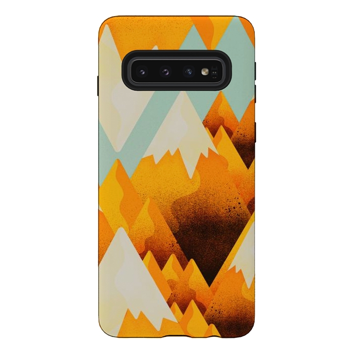Galaxy S10 StrongFit Yellow sand peaks by Steve Wade (Swade)