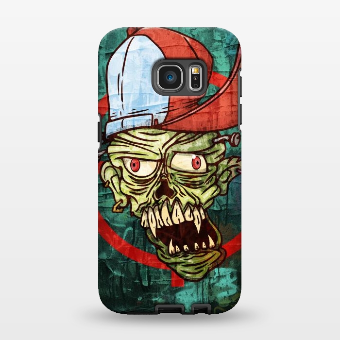 Galaxy S7 EDGE StrongFit monster head with cap by Manuvila