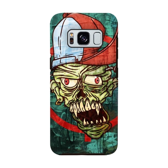 Galaxy S8 StrongFit monster head with cap by Manuvila