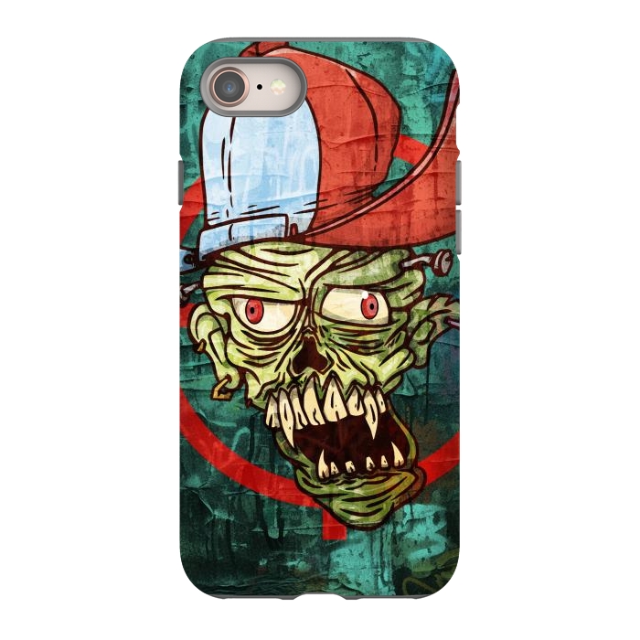 iPhone 8 StrongFit monster head with cap by Manuvila