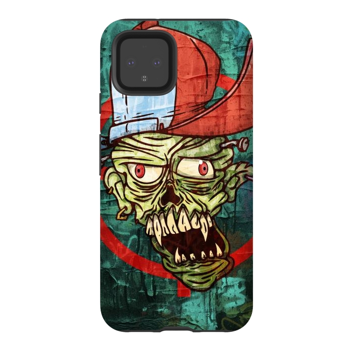 Pixel 4 StrongFit monster head with cap by Manuvila