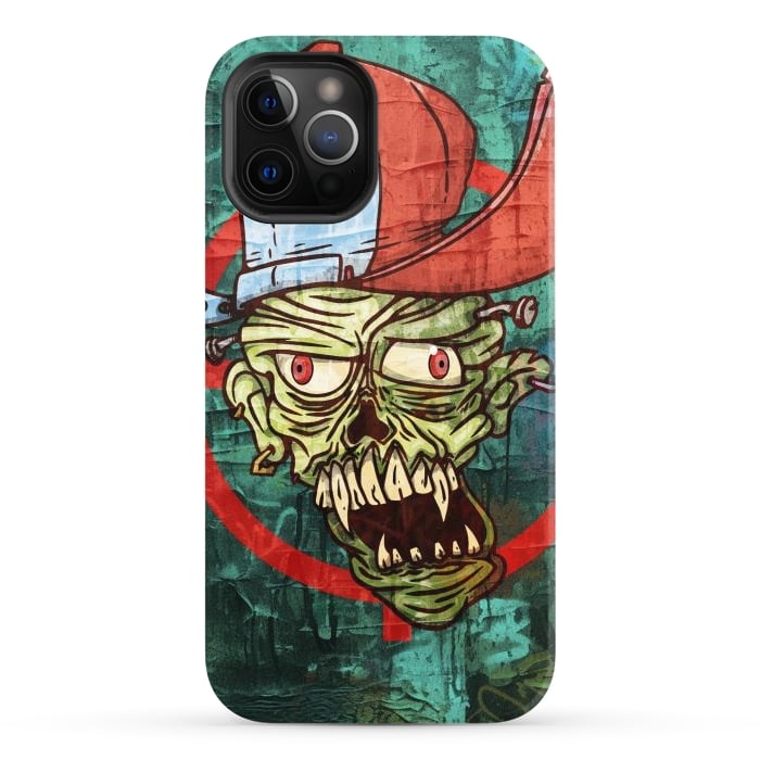 iPhone 12 Pro StrongFit monster head with cap by Manuvila