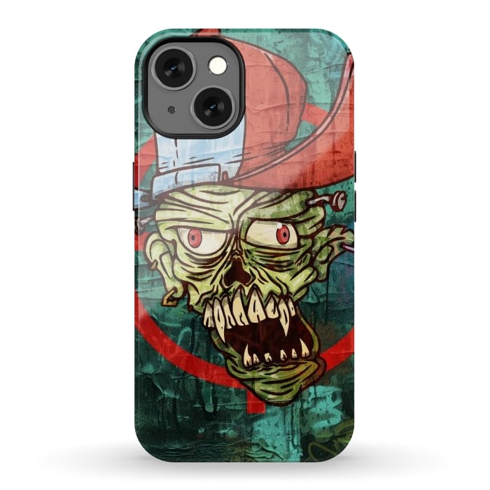 iPhone 13 StrongFit monster head with cap by Manuvila