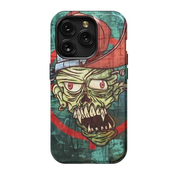 iPhone 15 Pro StrongFit monster head with cap by Manuvila