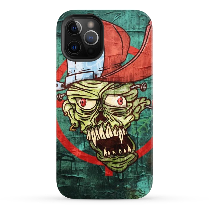 iPhone 12 Pro Max StrongFit monster head with cap by Manuvila