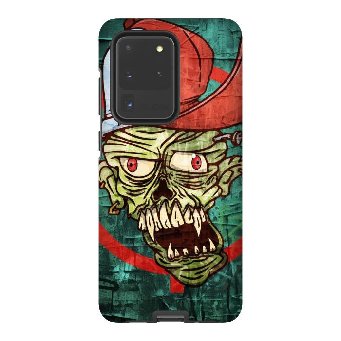 Galaxy S20 Ultra StrongFit monster head with cap by Manuvila