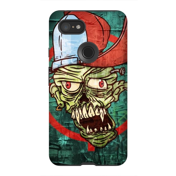 Pixel 3XL StrongFit monster head with cap by Manuvila