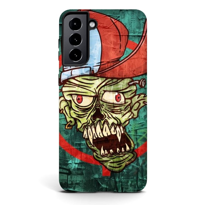 Galaxy S21 plus StrongFit monster head with cap by Manuvila