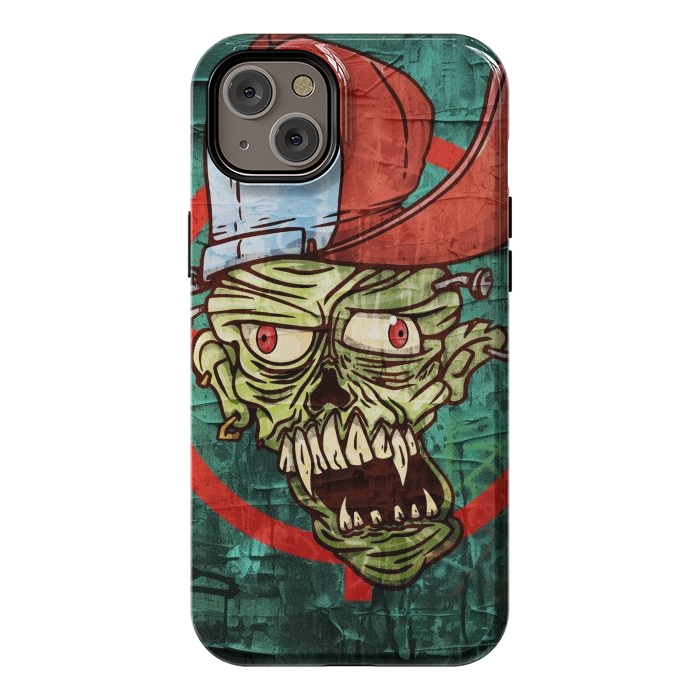 iPhone 14 Plus StrongFit monster head with cap by Manuvila