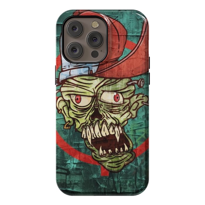 iPhone 14 Pro max StrongFit monster head with cap by Manuvila