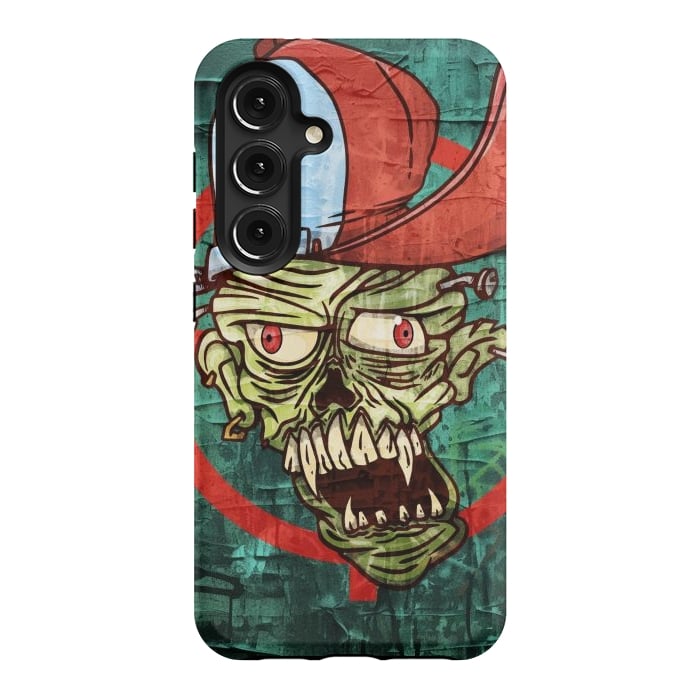 Galaxy S24 StrongFit monster head with cap by Manuvila