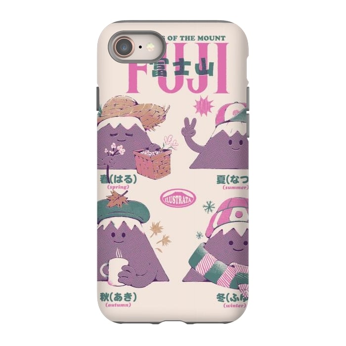 iPhone 8 StrongFit Fuji Seasons by Ilustrata