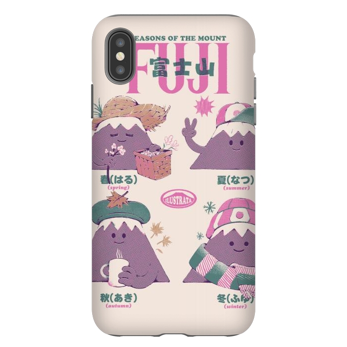 iPhone Xs Max StrongFit Fuji Seasons by Ilustrata