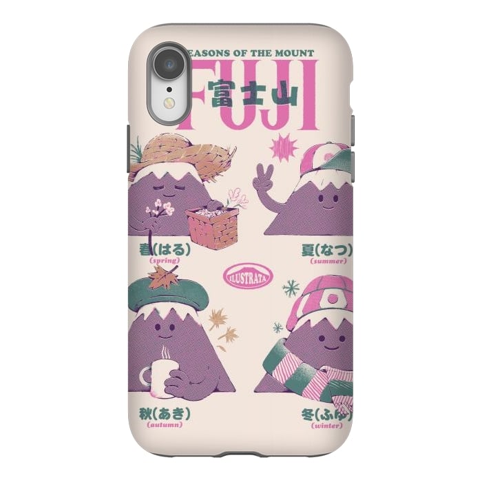 iPhone Xr StrongFit Fuji Seasons by Ilustrata