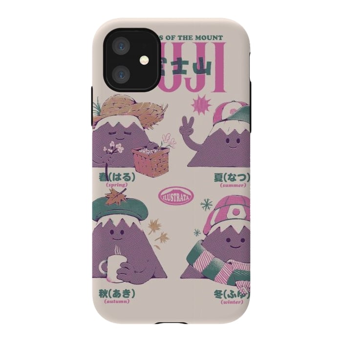 iPhone 11 StrongFit Fuji Seasons by Ilustrata