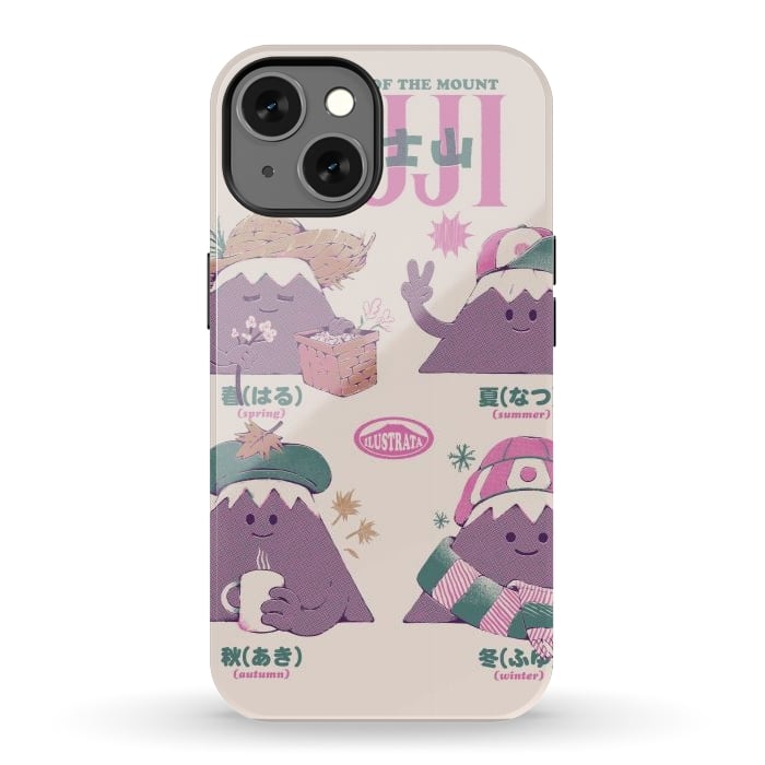 iPhone 13 StrongFit Fuji Seasons by Ilustrata