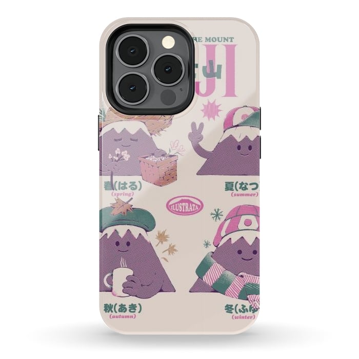 iPhone 13 pro StrongFit Fuji Seasons by Ilustrata