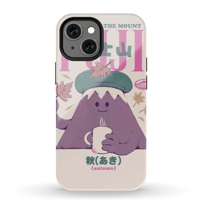 iPhone 13 mini StrongFit Mount Fuji Autumn by Ilustrata