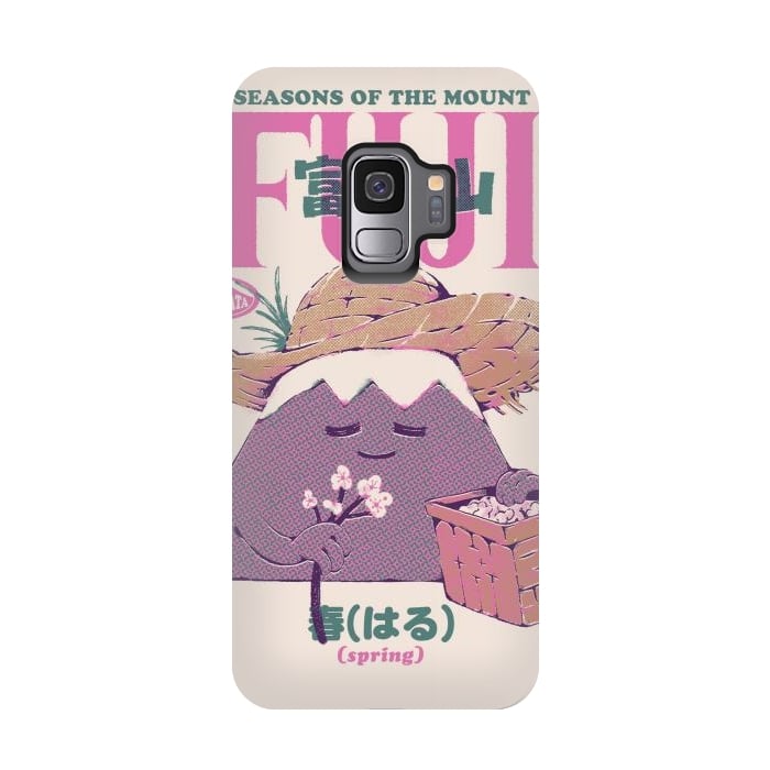 Galaxy S9 StrongFit Mount Fuji Spring by Ilustrata