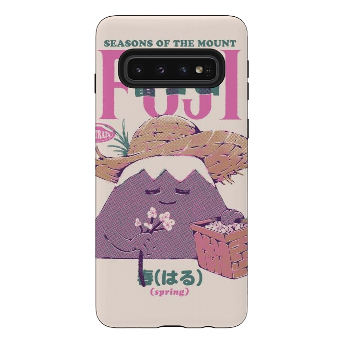 Galaxy S10 StrongFit Mount Fuji Spring by Ilustrata
