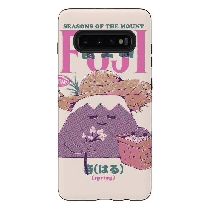 Galaxy S10 plus StrongFit Mount Fuji Spring by Ilustrata