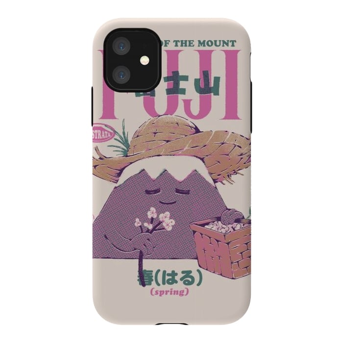 iPhone 11 StrongFit Mount Fuji Spring by Ilustrata