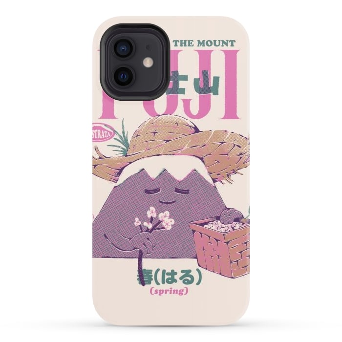 iPhone 12 StrongFit Mount Fuji Spring by Ilustrata