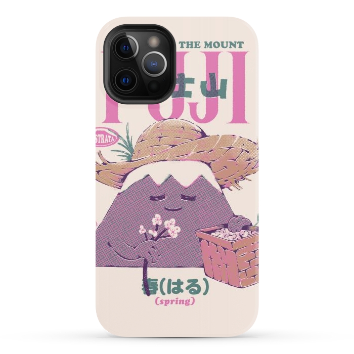 iPhone 12 Pro StrongFit Mount Fuji Spring by Ilustrata
