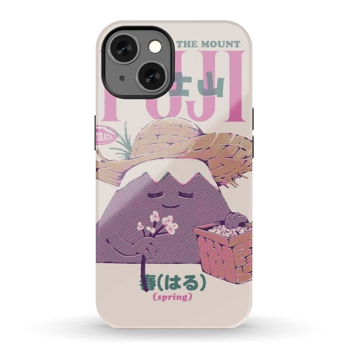 iPhone 13 StrongFit Mount Fuji Spring by Ilustrata