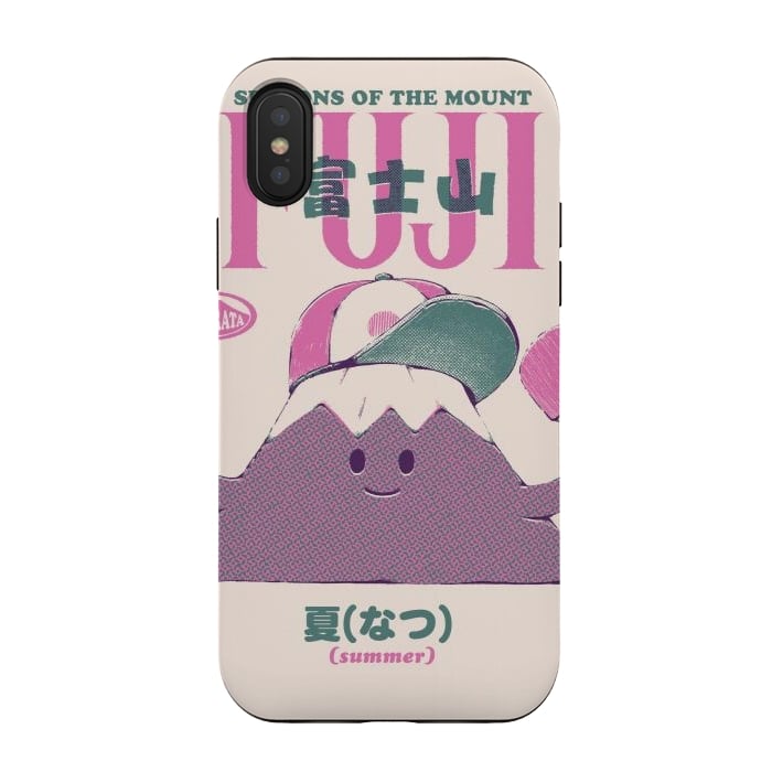 iPhone Xs / X StrongFit Mount Fuji Summer by Ilustrata