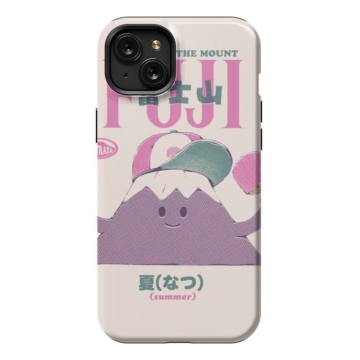 iPhone 15 Plus StrongFit Mount Fuji Summer by Ilustrata