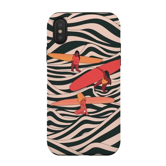 iPhone Xs / X StrongFit Surfer friends by Steve Wade (Swade)