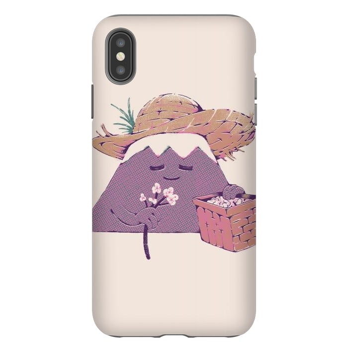 iPhone Xs Max StrongFit Mount Fuji Spring - Sticker by Ilustrata