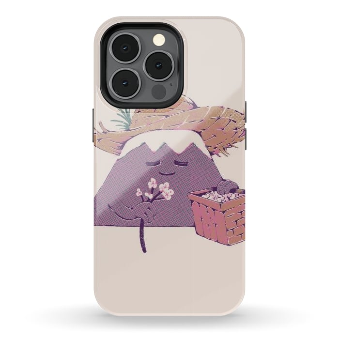 iPhone 13 pro StrongFit Mount Fuji Spring - Sticker by Ilustrata