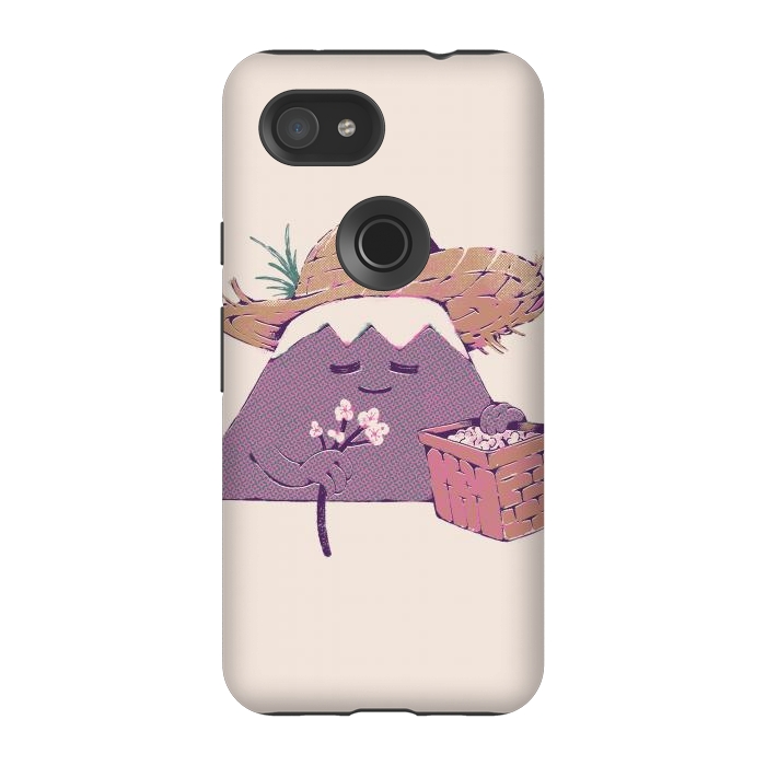 Pixel 3A StrongFit Mount Fuji Spring - Sticker by Ilustrata