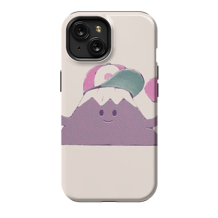 iPhone 15 StrongFit Mount Fuji Summer Sticker by Ilustrata