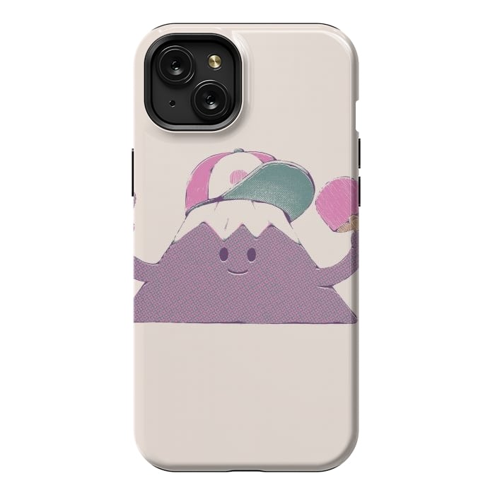 iPhone 15 Plus StrongFit Mount Fuji Summer Sticker by Ilustrata