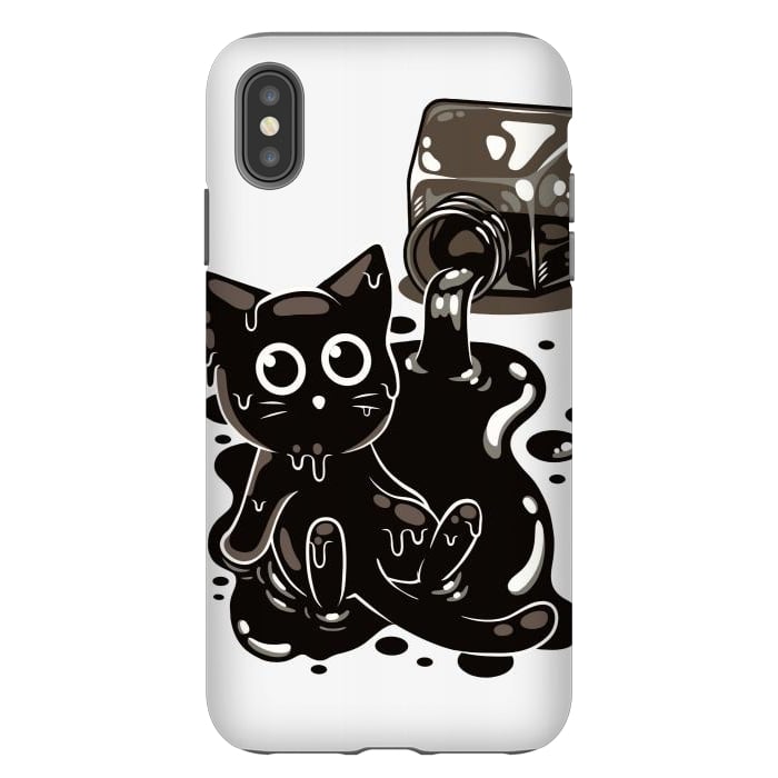 iPhone Xs Max StrongFit Ink Kitty by LM2Kone