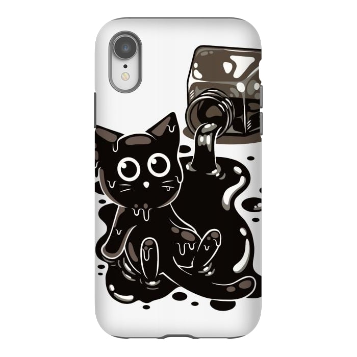 iPhone Xr StrongFit Ink Kitty by LM2Kone