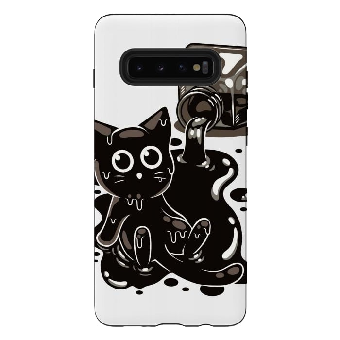Galaxy S10 plus StrongFit Ink Kitty by LM2Kone