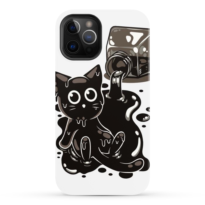 iPhone 12 Pro Max StrongFit Ink Kitty by LM2Kone