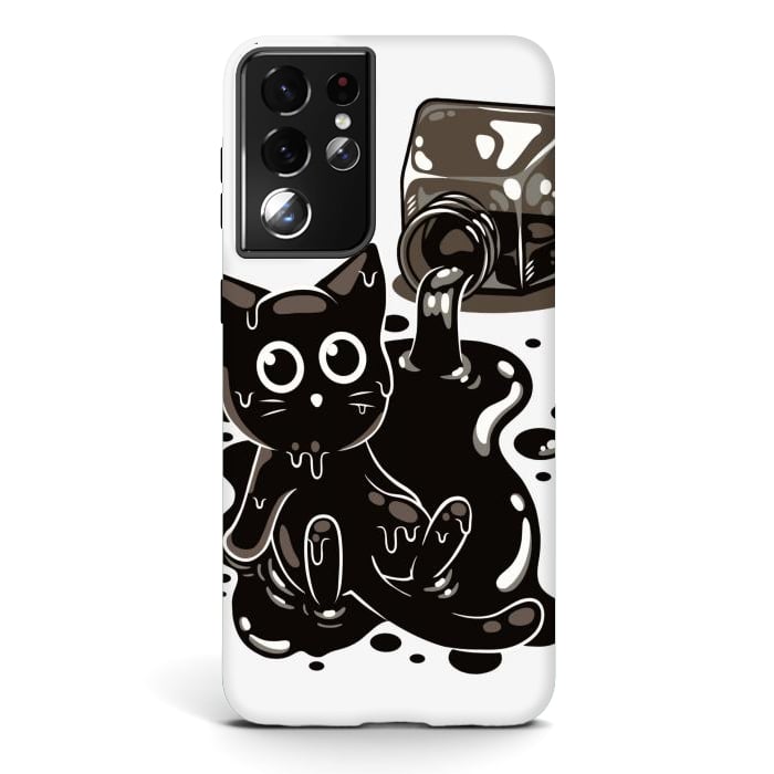 Galaxy S21 ultra StrongFit Ink Kitty by LM2Kone