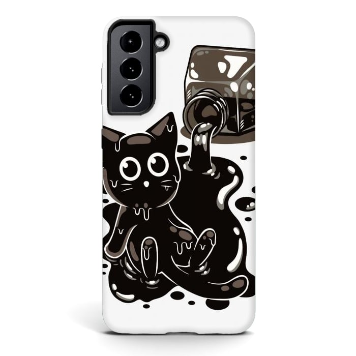 Galaxy S21 StrongFit Ink Kitty by LM2Kone