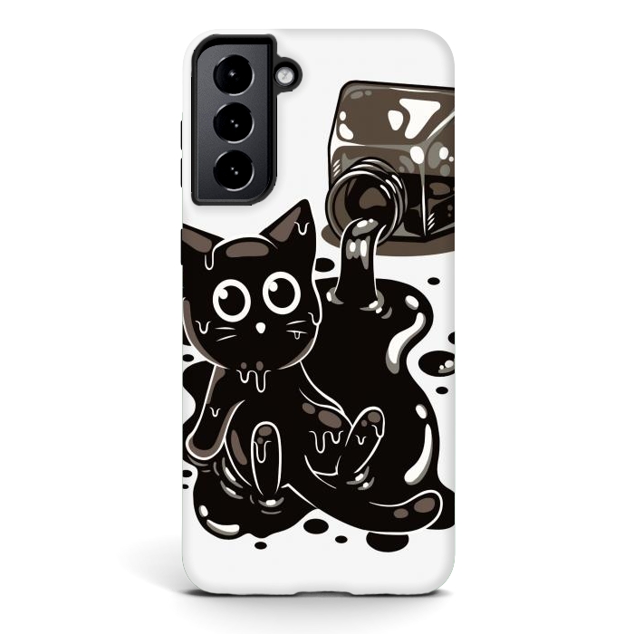 Galaxy S21 plus StrongFit Ink Kitty by LM2Kone