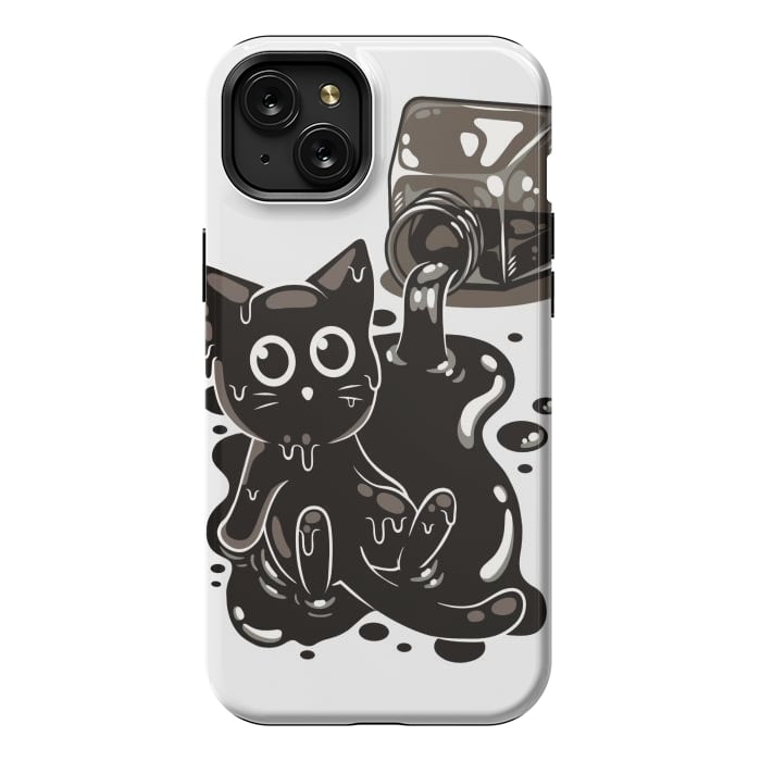 iPhone 15 Plus StrongFit Ink Kitty by LM2Kone