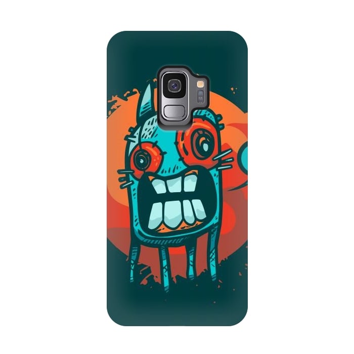 Galaxy S9 StrongFit happy monster by Manuvila