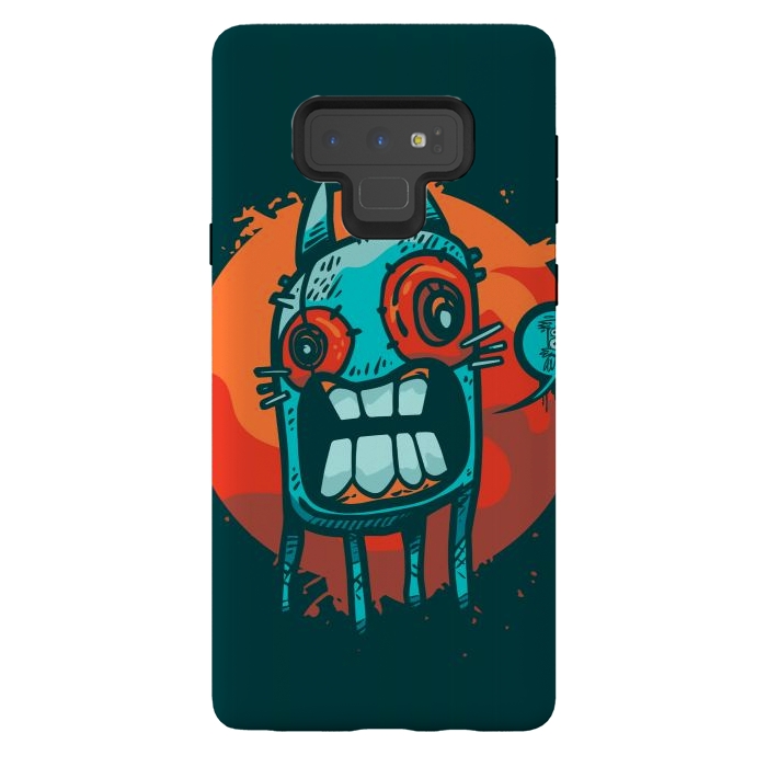 Galaxy Note 9 StrongFit happy monster by Manuvila