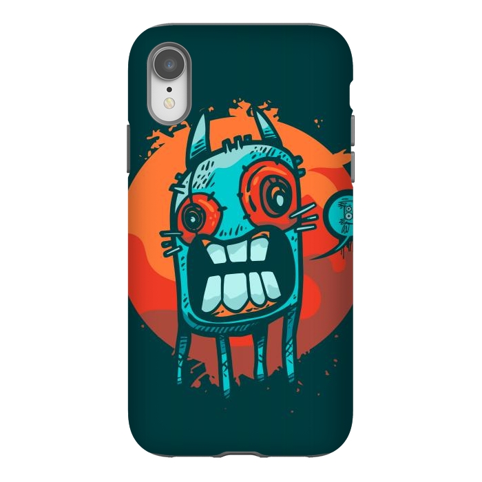 iPhone Xr StrongFit happy monster by Manuvila