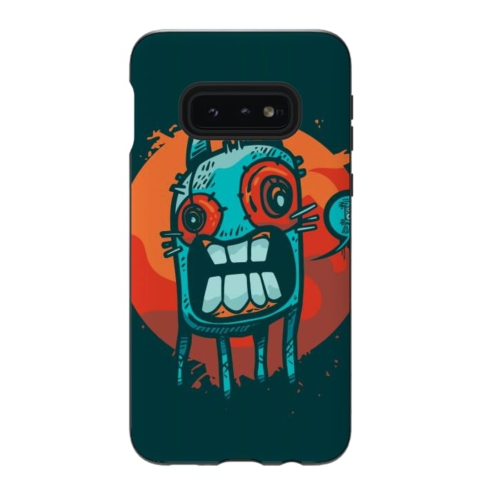 Galaxy S10e StrongFit happy monster by Manuvila