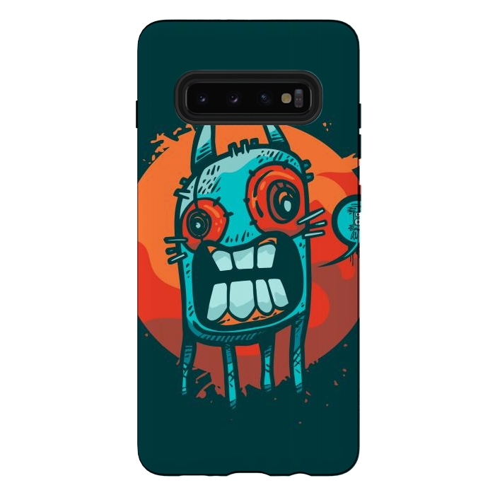 Galaxy S10 plus StrongFit happy monster by Manuvila